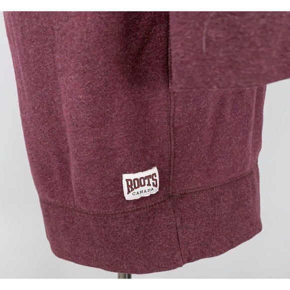 ROOTS Canada Womens Long Red Maroon Hoodie Sweatshirt Size Small - Picture 3 of 5